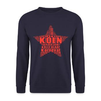 Kölner Karneval Stern Köln - Unisex Pullover - Navy - Vorne - Alina (178cm) & Michal (187cm)
