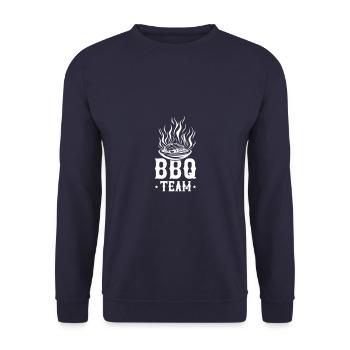Grill Bbq Team - Unisex Pullover - Navy - Vorne - Alina (178cm) & Michal (187cm)