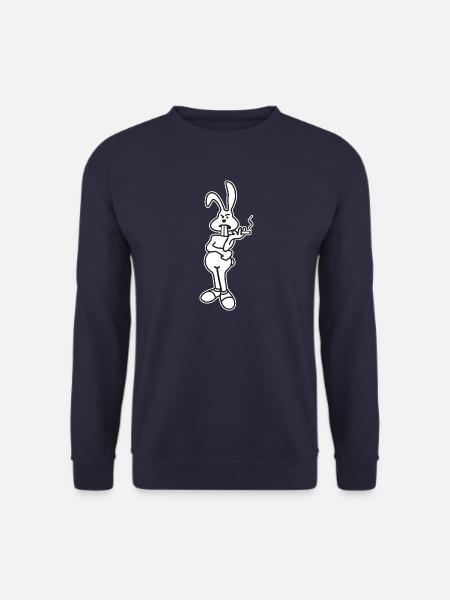 Osterhase verweigert Eier - Eier-Knappheit? - Unisex Pullover - Navy