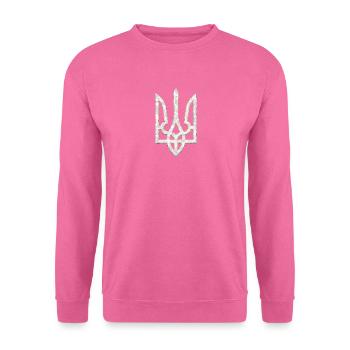 Ukraine Wappen Gerfalke Trident Dreizack Marmor - Unisex Pullover - Pink - Vorne