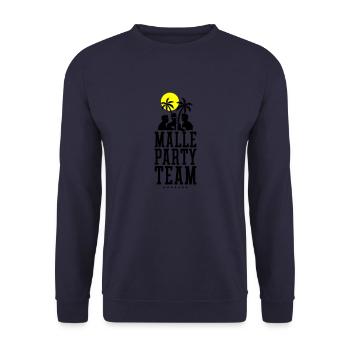 Malle Party Team Urlaub Mallorca - Unisex Pullover - Navy - Vorne - Alina (178cm) & Michal (187cm)