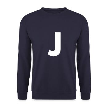 J - Unisex Pullover - Navy - Vorne - Alina (178cm) & Michal (187cm)