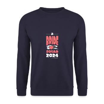 Équipe de la mariée 2024 Coeur de l’équipe - Sweat-shirt Unisexe - marine - Devant - Alina (178cm) & Michal (187cm)