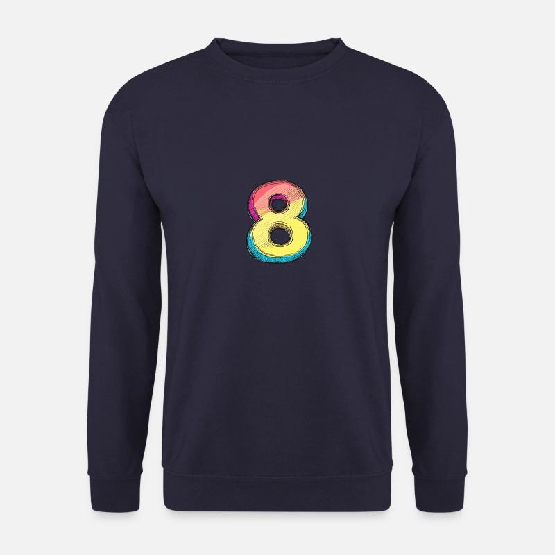 8 Zahl Comic - Unisex Pullover - Navy