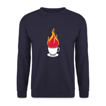tasse tee kaffee kuchen trinken durst cafe lecker - Unisex Pullover - Navy - Vorne - Alina (178cm) & Michal (187cm)