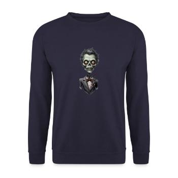 ZOMBIE en costume 15 - Sweat-shirt Unisexe - marine - Devant - Alina (178cm) & Michal (187cm)