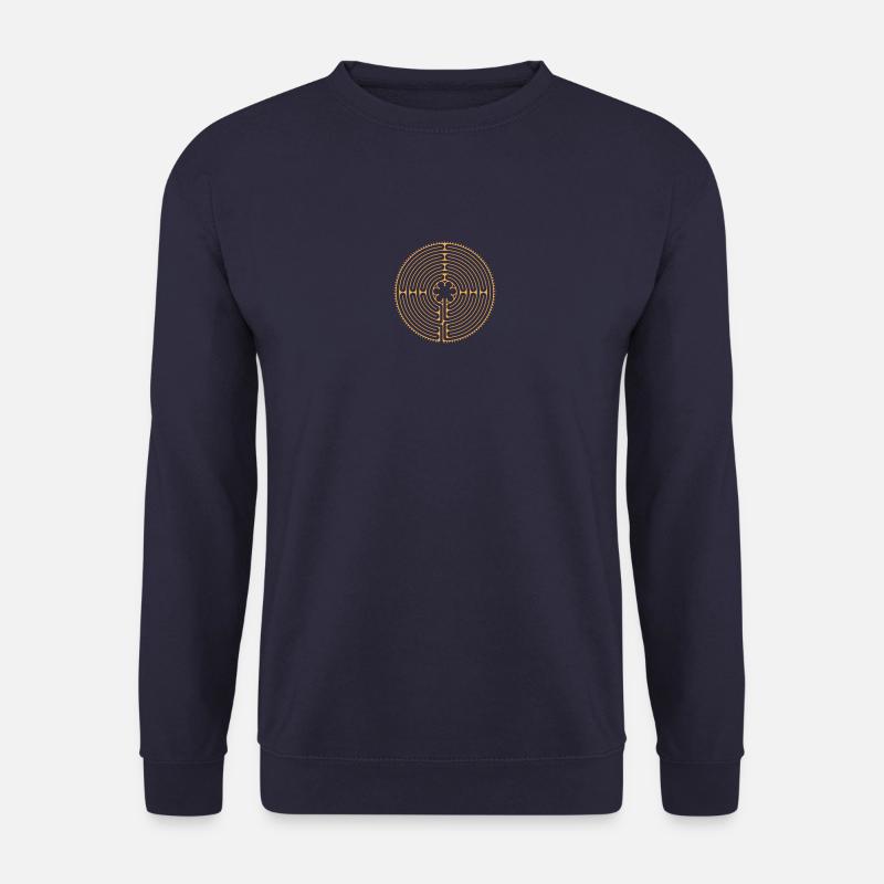 Labyrinth von Chartres gold - Unisex Pullover - Navy
