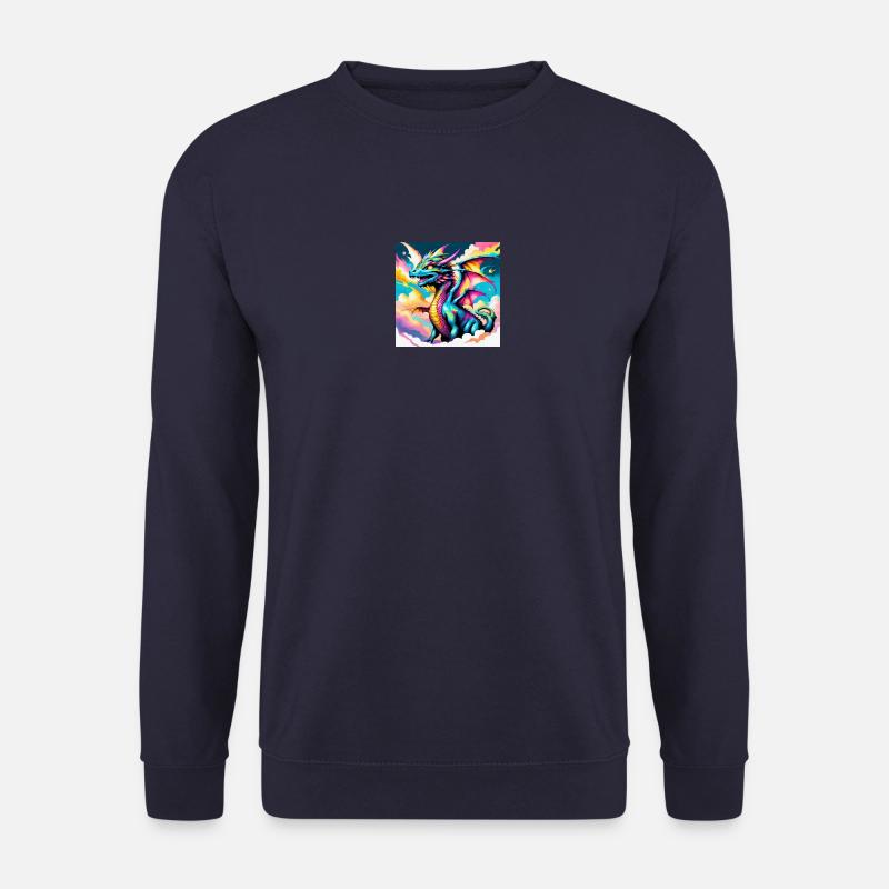 Drache mit Regenbogen - Unisex Pullover - Navy