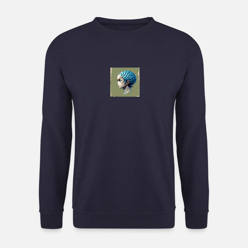 Anime Big Brain - Unisex Sweatshirt - navy