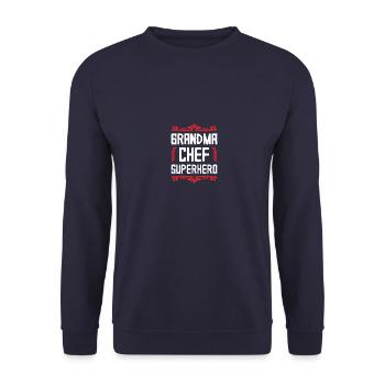 Mamie Chef Super-héroïne - Sweat-shirt Unisexe - marine - Devant - Alina (178cm) & Michal (187cm)