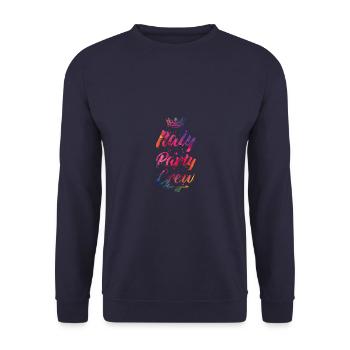 Italien Party Crew Bunt - Unisex Pullover - Navy - Vorne - Alina (178cm) & Michal (187cm)