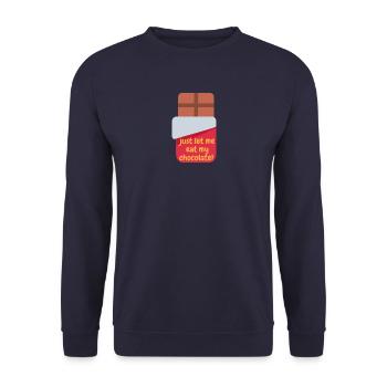 chocolate! - Unisex Pullover - Navy - Vorne - Alina (178cm) & Michal (187cm)