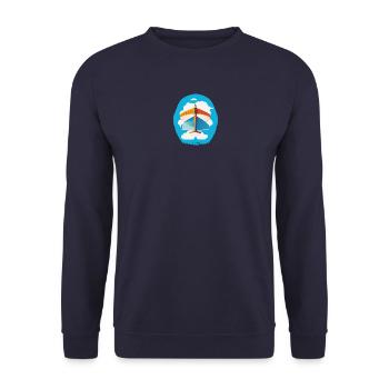 4WingOrangeBlue - Unisex Sweatshirt - navy - Front - Alina (178cm) & Michal (187cm)