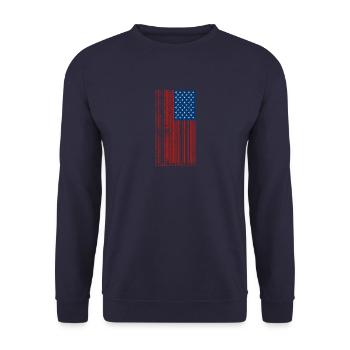 Amerika zu verkaufen - Unisex Pullover - Navy - Vorne - Alina (178cm) & Michal (187cm)