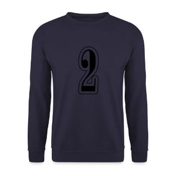2 Symbole numérique - Sweat-shirt Unisexe - marine - Devant - Alina (178cm) & Michal (187cm)
