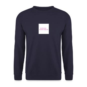 Sei die beste Version von dir - Unisex Pullover - Navy - Vorne - Alina (178cm) & Michal (187cm)