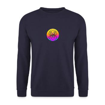 araignée tribal - Sweat-shirt Unisexe - marine - Devant - Alina (178cm) & Michal (187cm)