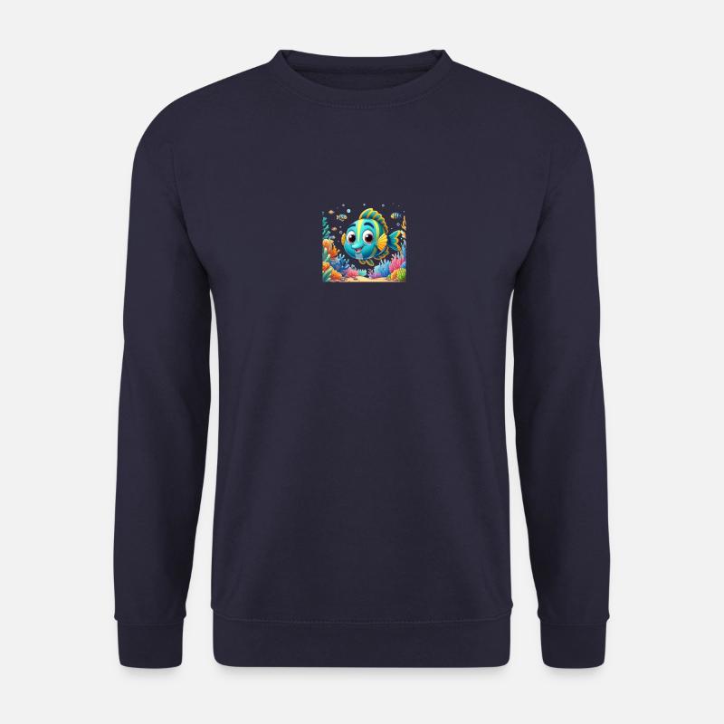 Karikatur Fisch 1 - Unisex Pullover - Navy