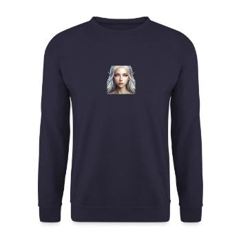 Mystische elbe - Unisex Pullover - Navy - Vorne - Alina (178cm) & Michal (187cm)