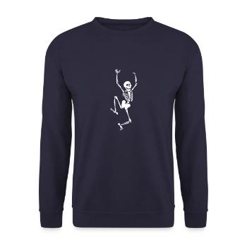 Tanzen-Skelett - Unisex Pullover - Navy - Vorne - Alina (178cm) & Michal (187cm)