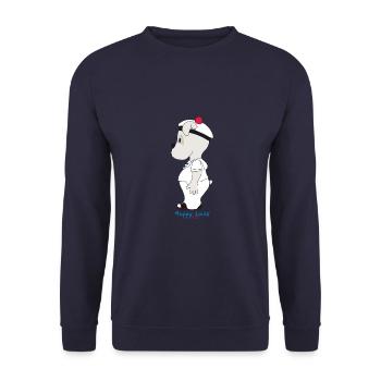 Happy Louis - MATELOT - Unisex Sweatshirt - navy - Front - Alina (178cm) & Michal (187cm)