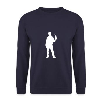 Bachelor Party Bottle Drink Icon - Unisex Sweatshirt - navy - Front - Alina (178cm) & Michal (187cm)