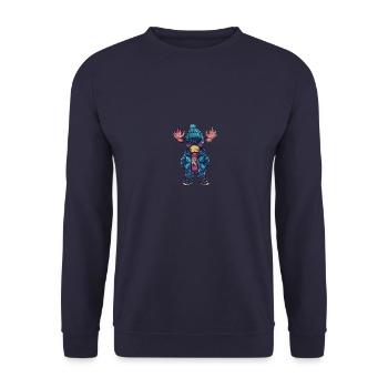 Orignal d’hiver - Sweat-shirt Unisexe - marine - Devant - Alina (178cm) & Michal (187cm)
