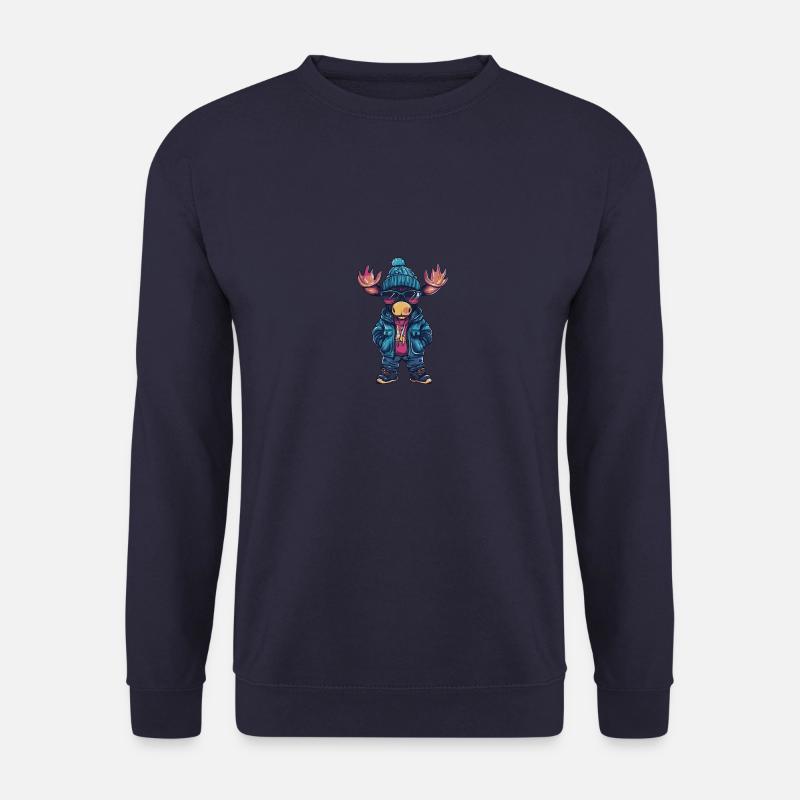 Elch Winter - Unisex Pullover - Navy