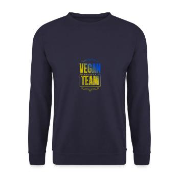 Vegan Crew - Unisex Sweatshirt - navy - Front - Alina (178cm) & Michal (187cm)