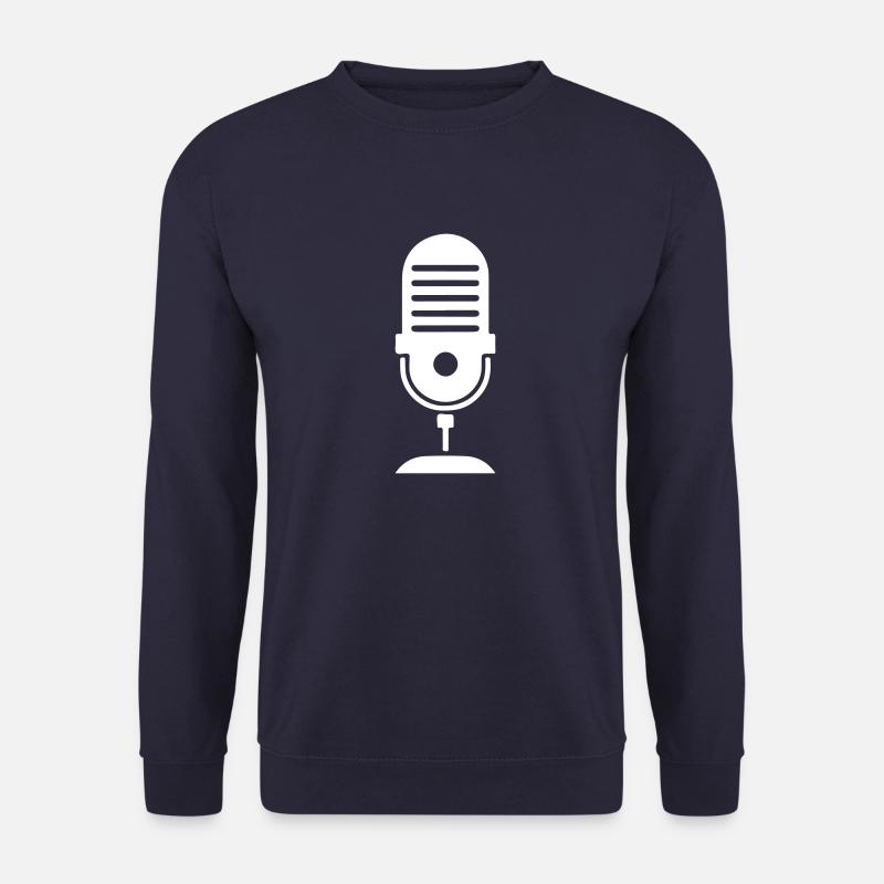 Mikrofon Podcast Logo - Unisex Pullover - Navy