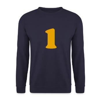 1 - Unisex Sweatshirt - navy - Front - Alina (178cm) & Michal (187cm)