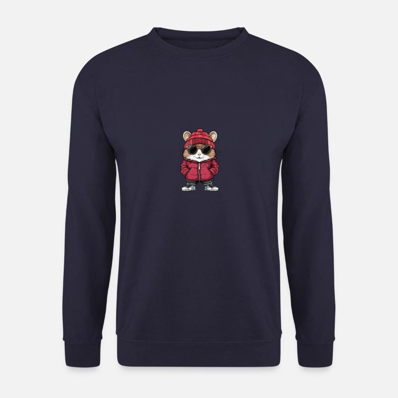 Hamster Winter Comic - Unisex Pullover - Navy