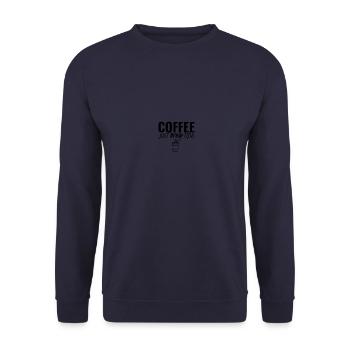 Coffee Just Brew-tiful Coffee Coffee Drinker Joke - Unisex Sweatshirt - navy - Front - Alina (178cm) & Michal (187cm)