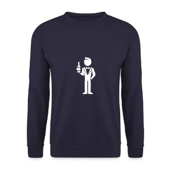 Enterrement de vie de garçon de mariage marié - Sweat-shirt Unisexe - marine - Devant - Alina (178cm) & Michal (187cm)