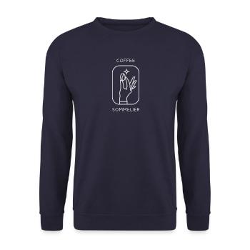 Coffee Sommelier - Unisex Pullover - Navy - Vorne - Alina (178cm) & Michal (187cm)