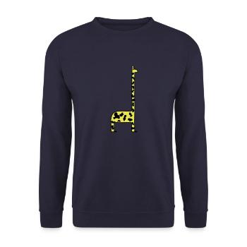 Giraffe Cartoon Africa Safari Zoo Animal Park Giraffes - Unisex Sweatshirt - navy - Front - Alina (178cm) & Michal (187cm)