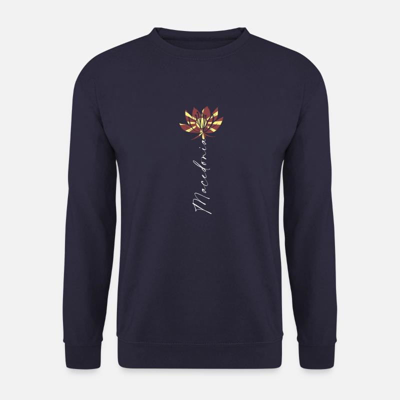 Mazedonische Flagge Mazedonien Balkan Herkunft - Unisex Pullover - Navy