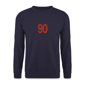 90. 90 YEARS. 90TH ANNIVERSARY. 90TH ANNIVERSARY. - Unisex Sweatshirt - navy - Front - Alina (178cm) & Michal (187cm)