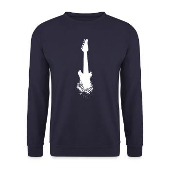 guitare guitariste musique musicien guitar player band - Sweat-shirt Unisexe - marine - Devant - Alina (178cm) & Michal (187cm)