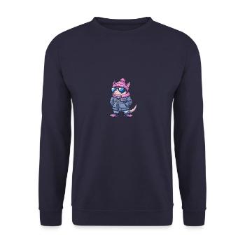 Armadillo Hiver - Sweat-shirt Unisexe - marine - Devant - Alina (178cm) & Michal (187cm)