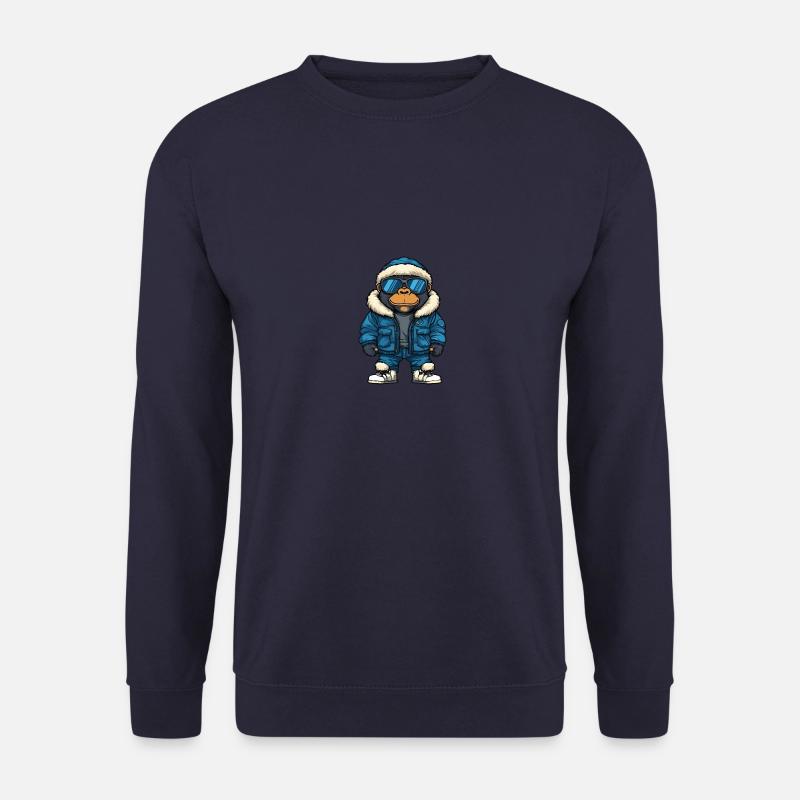 Gorilla Winter Comic - Unisex Sweatshirt - navy