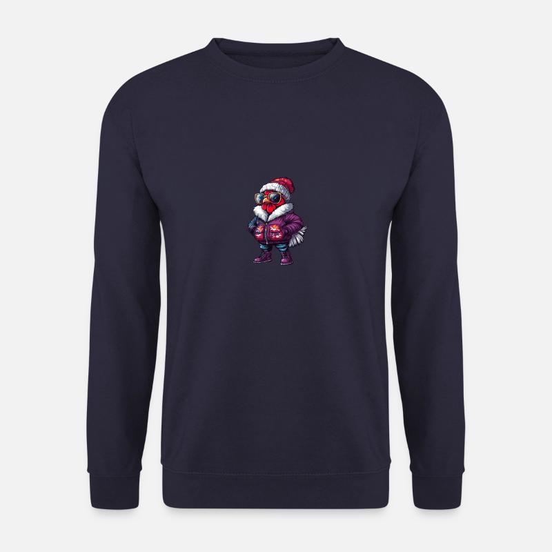 Rooster Winter Comic - Unisex Sweatshirt - navy