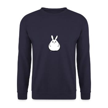 Lapin Drôle Pâques - Sweat-shirt Unisexe - marine - Devant - Alina (178cm) & Michal (187cm)