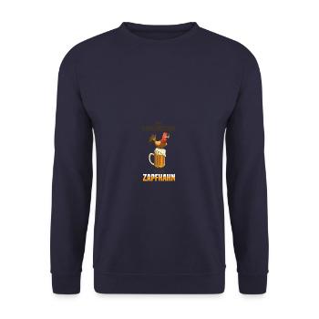 Favorit Bier Bier Alkohol Huhn Krug Favorit - Unisex Pullover - Navy - Vorne - Alina (178cm) & Michal (187cm)