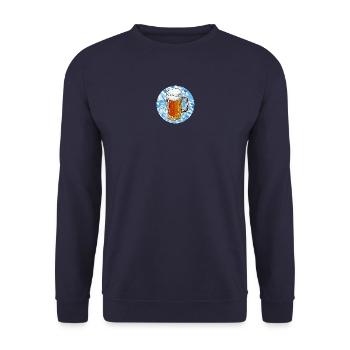 Bier - Unisex Pullover - Navy - Vorne - Alina (178cm) & Michal (187cm)