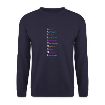 CAPRICORNE Créatif Ambitieux Prudent Responsable - Sweat-shirt Unisexe - marine - Devant - Alina (178cm) & Michal (187cm)