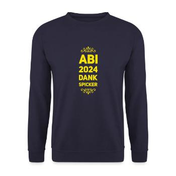 ABI - Lustige Sprüche - Unisex Pullover - Navy - Vorne - Alina (178cm) & Michal (187cm)
