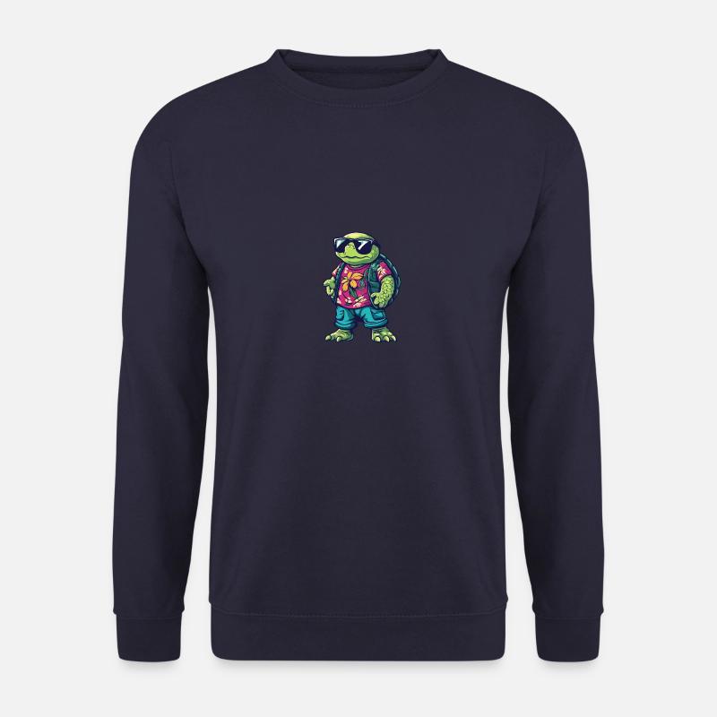 Schildkröte Comic Cool Sommer - Unisex Pullover - Navy