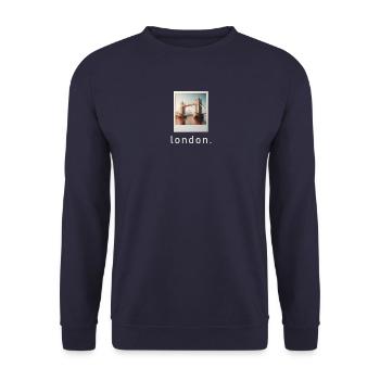 Tower Bridge Londres Rétro Photo - Sweat-shirt Unisexe - marine - Devant - Alina (178cm) & Michal (187cm)
