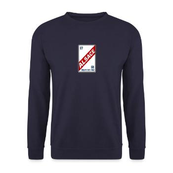 Licence Alsace - Sweat-shirt Unisexe - marine - Devant - Alina (178cm) & Michal (187cm)